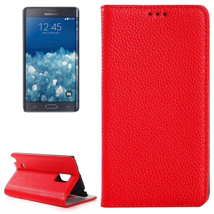 Litchi Texture Horizontal Flip PU Leather Case with Card Slots & Holder for Galaxy Note Edge / N915F