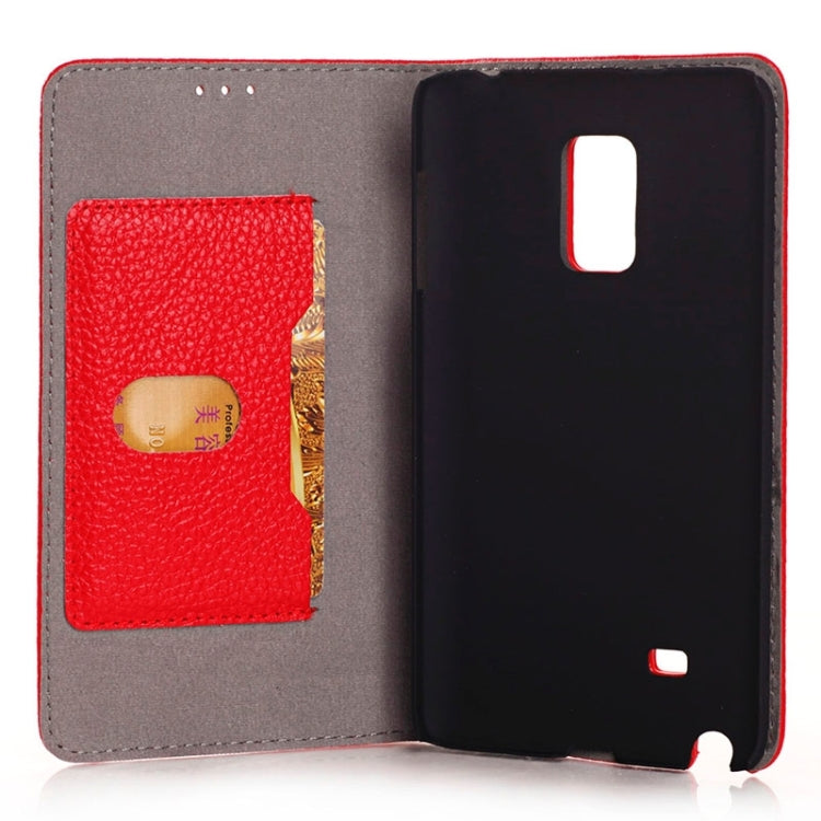 Litchi Texture Horizontal Flip PU Leather Case with Card Slots & Holder for Galaxy Note Edge / N915F