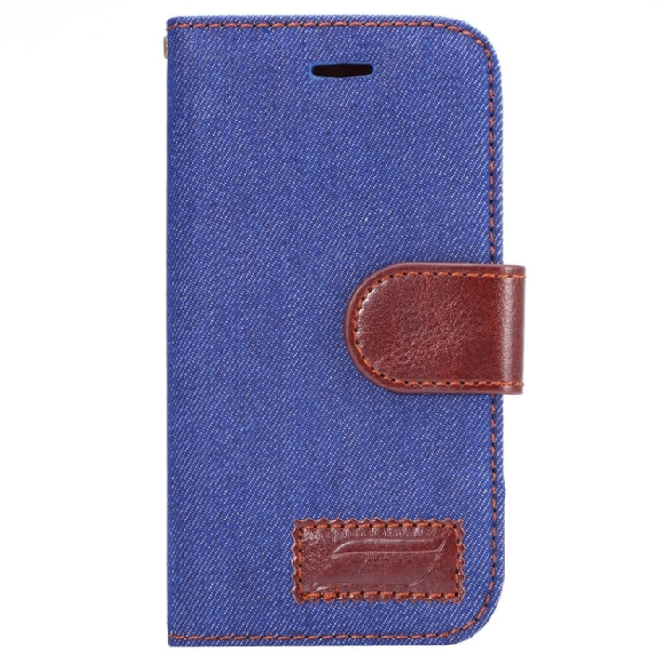 Denim Cloth Leather Case with Holder and Card Slots for Galaxy Ace Style LTE / G357FZ(Dark Blue)