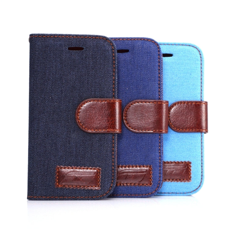 Denim Cloth Leather Case with Holder and Card Slots for Galaxy Ace Style LTE / G357FZ(Dark Blue)