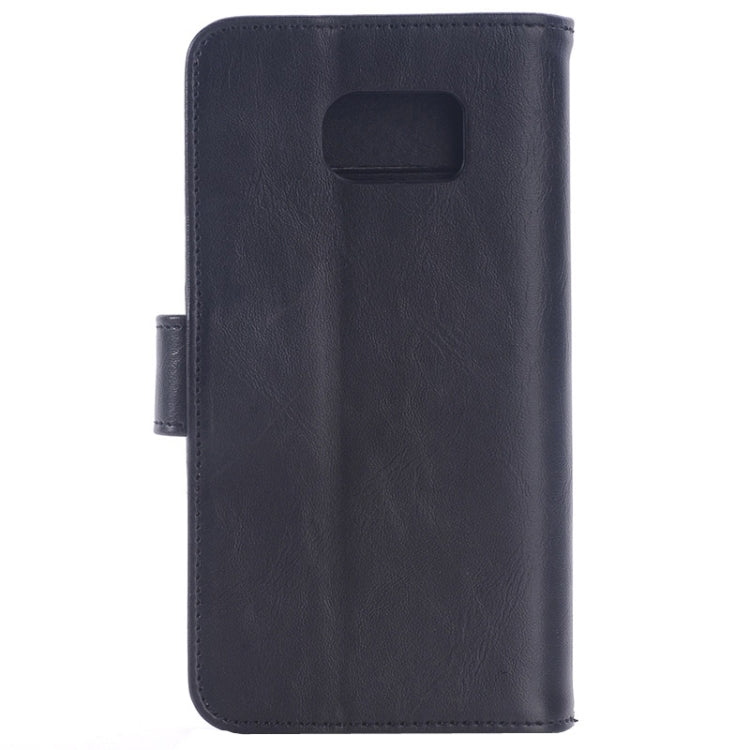For Galaxy S6 / G920 Oil Skin Texture Horizontal Flip Magnetic Buckle Leather Case with 3 Page Card Slots & Wallet & Holder