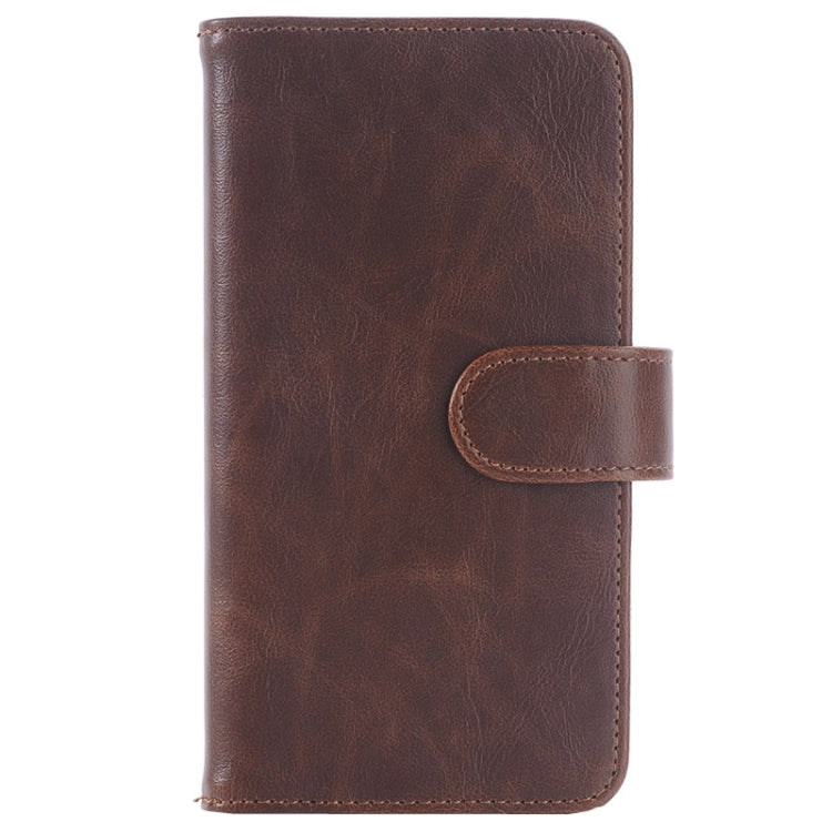For Galaxy S6 / G920 Oil Skin Texture Horizontal Flip Magnetic Buckle Leather Case with 3 Page Card Slots & Wallet & Holder