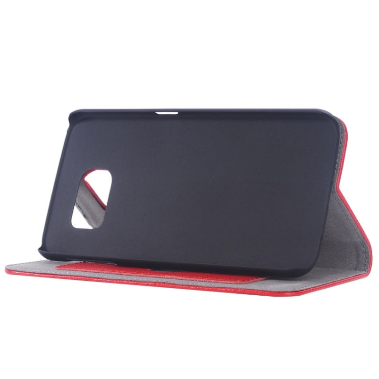For Galaxy S6 / G920 Litchi Texture Horizontal Flip Genuine Leather Case with Card Slots & Holder