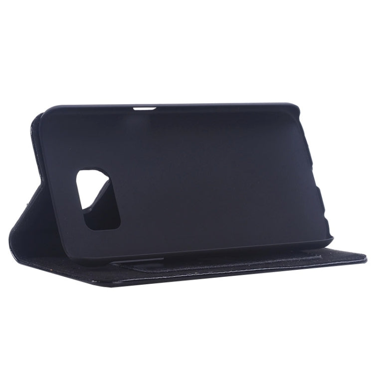 For Galaxy S6 / G920 Oil Skin Texture Horizontal Flip Genuine Leather Case with Card Slots & Holder