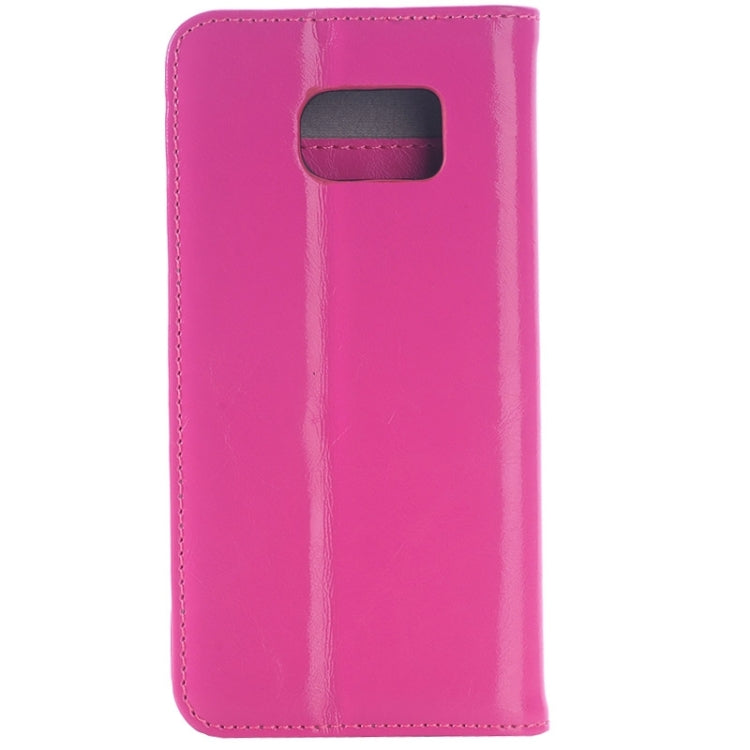 For Galaxy S6 / G920 Oil Skin Texture Horizontal Flip Genuine Leather Case with Card Slots & Holder
