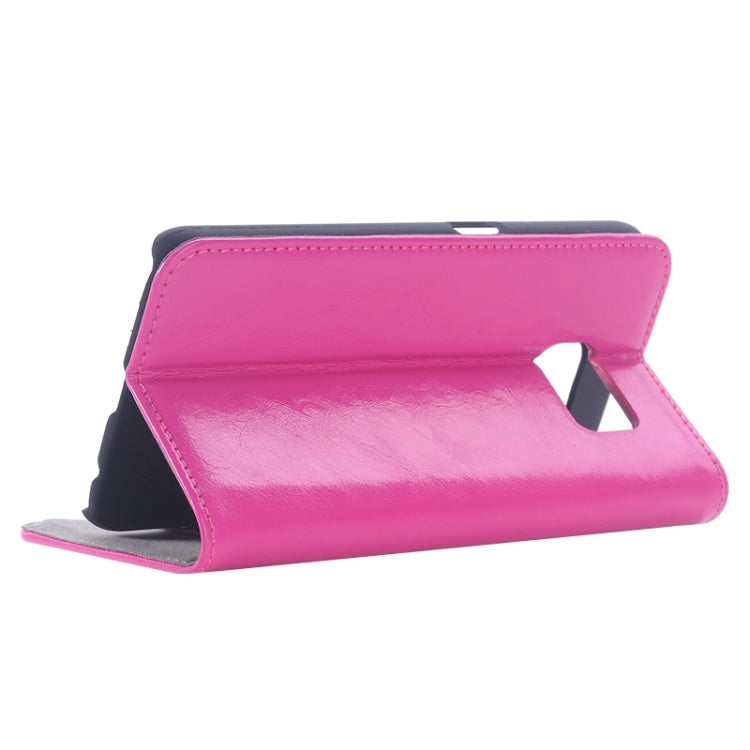 For Galaxy S6 / G920 Oil Skin Texture Horizontal Flip Genuine Leather Case with Card Slots & Holder