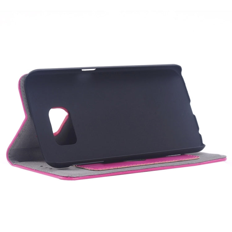 For Galaxy S6 / G920 Oil Skin Texture Horizontal Flip Genuine Leather Case with Card Slots & Holder