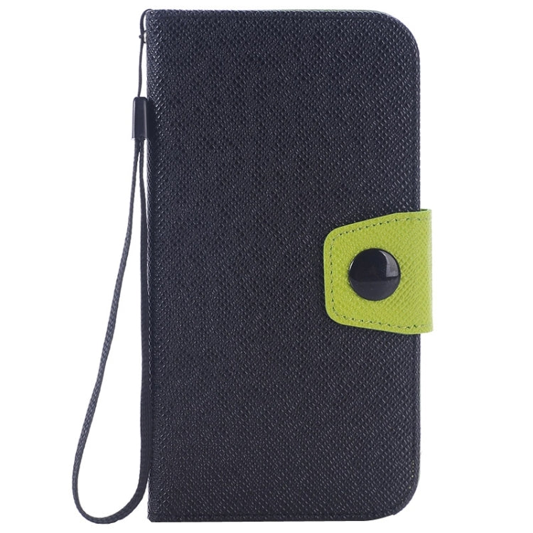 For Galaxy S6 / G920 Grain Texture Horizontal Flip Magnetic Buckle Contrast Color Leather Case with Card Slots & Wallet & Holder & Lanyard