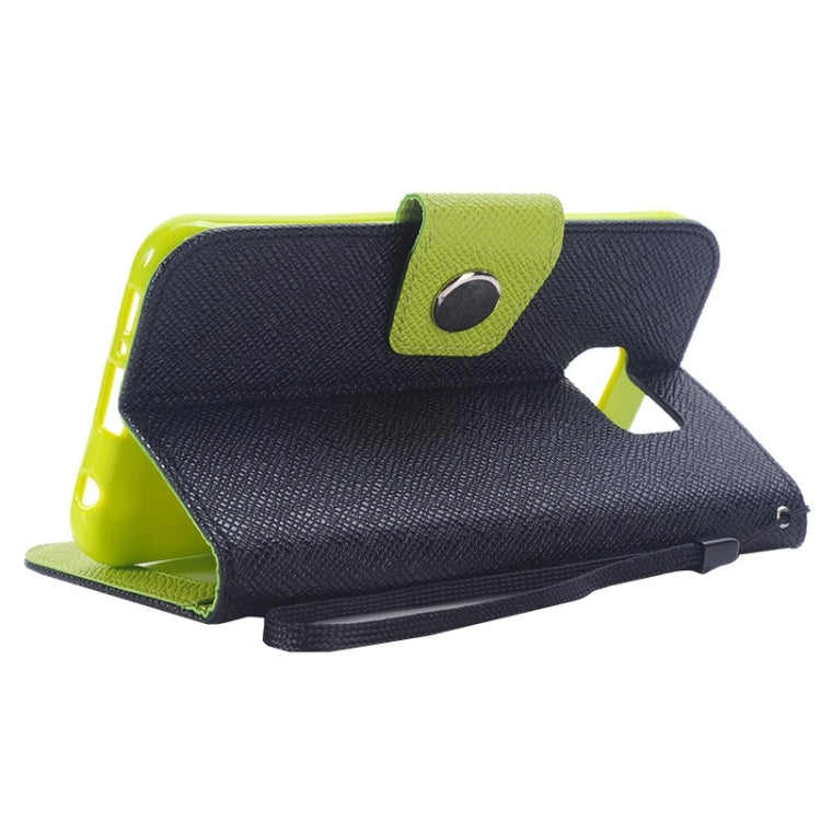 For Galaxy S6 / G920 Grain Texture Horizontal Flip Magnetic Buckle Contrast Color Leather Case with Card Slots & Wallet & Holder & Lanyard