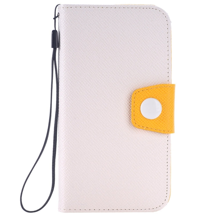 For Galaxy S6 / G920 Grain Texture Horizontal Flip Magnetic Buckle Contrast Color Leather Case with Card Slots & Wallet & Holder & Lanyard