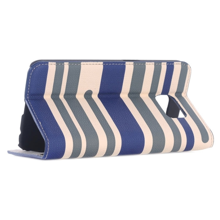 For Galaxy S6 / G920 Color Matching Texture Horizontal Flip Leather Case with Card Slots & Wallet & Holder