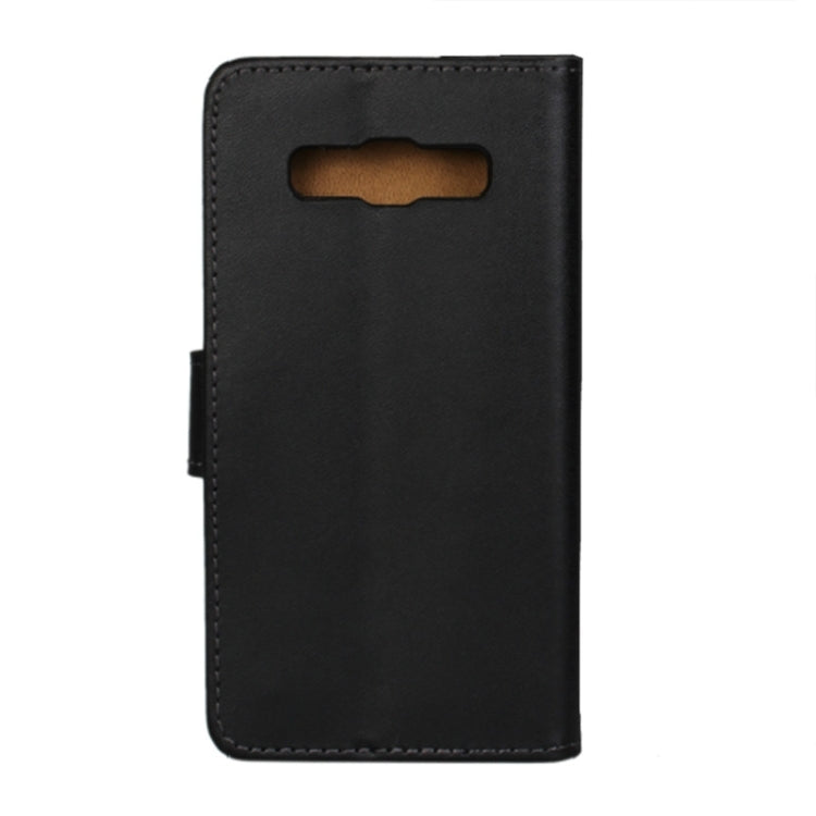 Plain Weave Texture Horizontal Flip Magnetic Buckle Genuine Split Leather Case with Card Slots & Wallet & Holder for Galaxy A3 / A300