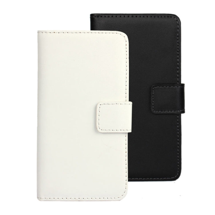 Plain Weave Texture Horizontal Flip Magnetic Buckle Genuine Split Leather Case with Card Slots & Wallet & Holder for Galaxy A3 / A300