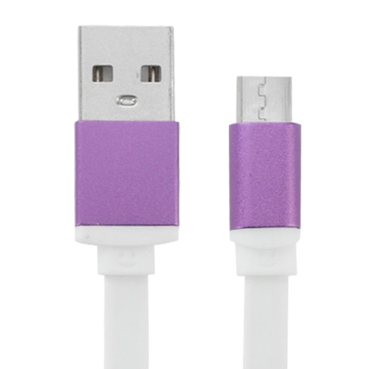 Micro USB 5 Pin to USB Port Noodle Style Lithium Alloy Shell Data / Charging Cable, Length: 1m