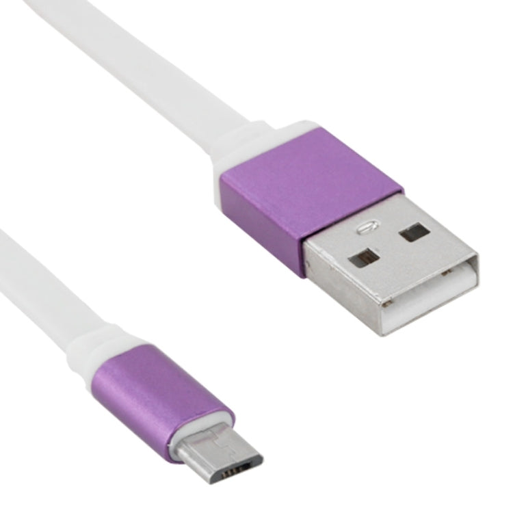 Micro USB 5 Pin to USB Port Noodle Style Lithium Alloy Shell Data / Charging Cable, Length: 1m