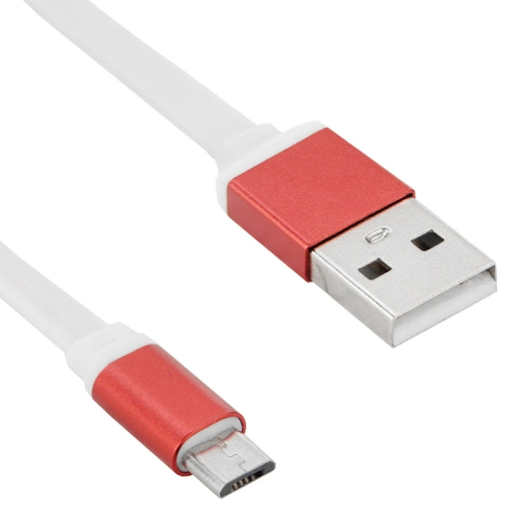 Micro USB 5 Pin to USB Port Noodle Style Lithium Alloy Shell Data / Charging Cable, Length: 1m