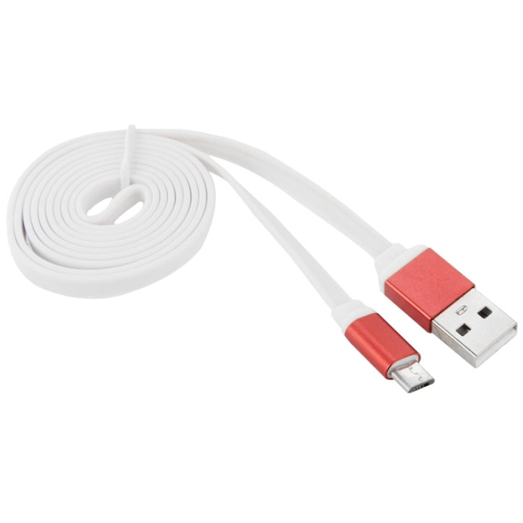 Micro USB 5 Pin to USB Port Noodle Style Lithium Alloy Shell Data / Charging Cable, Length: 1m