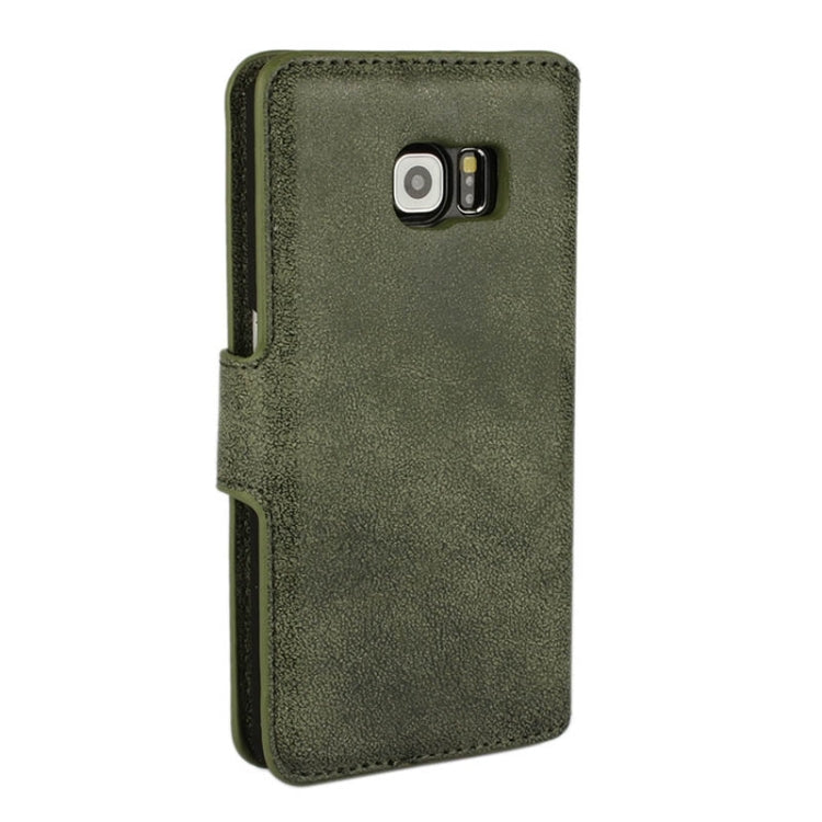 For Galaxy S6 Edge Frosted Texture Horizontal Flip Leather Case with Card Slots & Wallet & Holder
