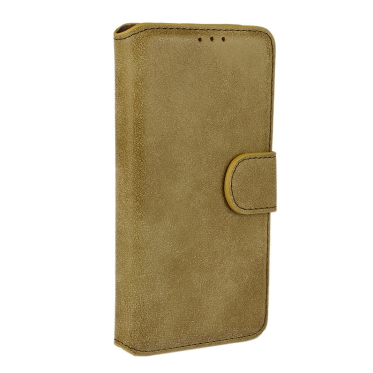 For Galaxy S6 Edge Frosted Texture Horizontal Flip Leather Case with Card Slots & Wallet & Holder