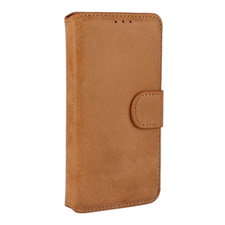 For Galaxy S6 Edge Frosted Texture Horizontal Flip Leather Case with Card Slots & Wallet & Holder