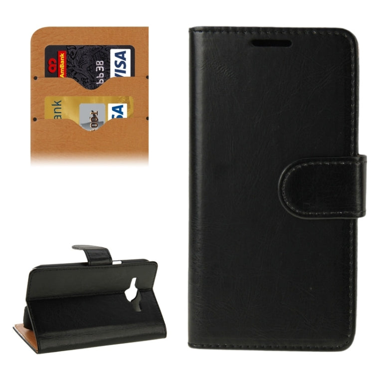 Crazy Horse Texture Leather Case with Holder & Card Slot & Wallet for Galaxy J1