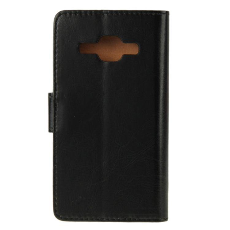 Crazy Horse Texture Leather Case with Holder & Card Slot & Wallet for Galaxy J1