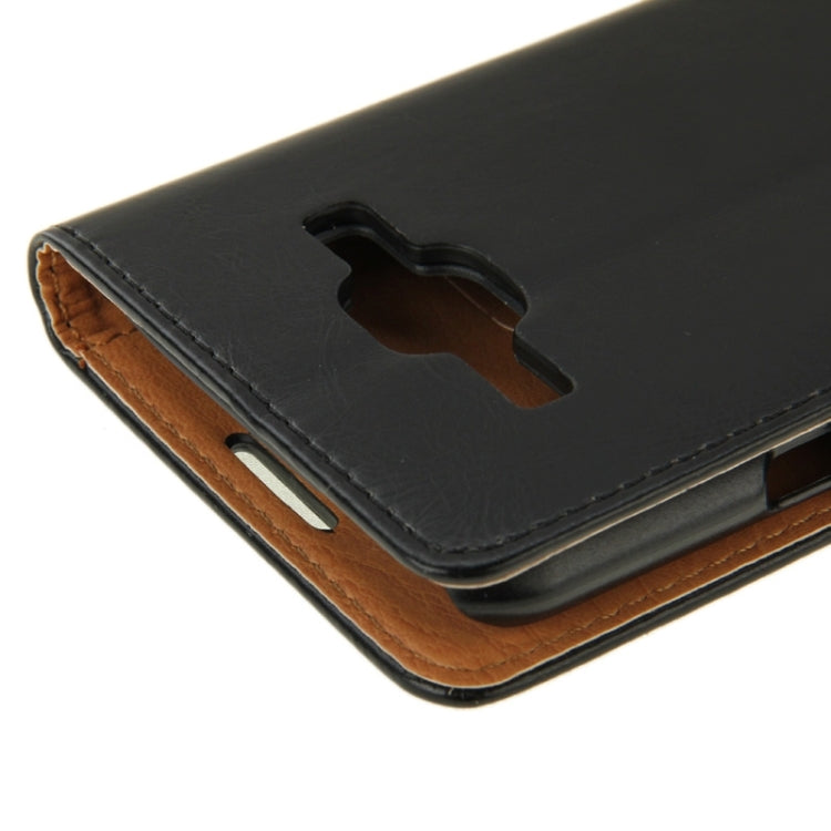 Crazy Horse Texture Leather Case with Holder & Card Slot & Wallet for Galaxy J1
