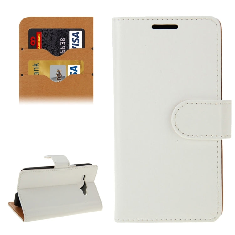 Crazy Horse Texture Leather Case with Holder & Card Slot & Wallet for Galaxy J1