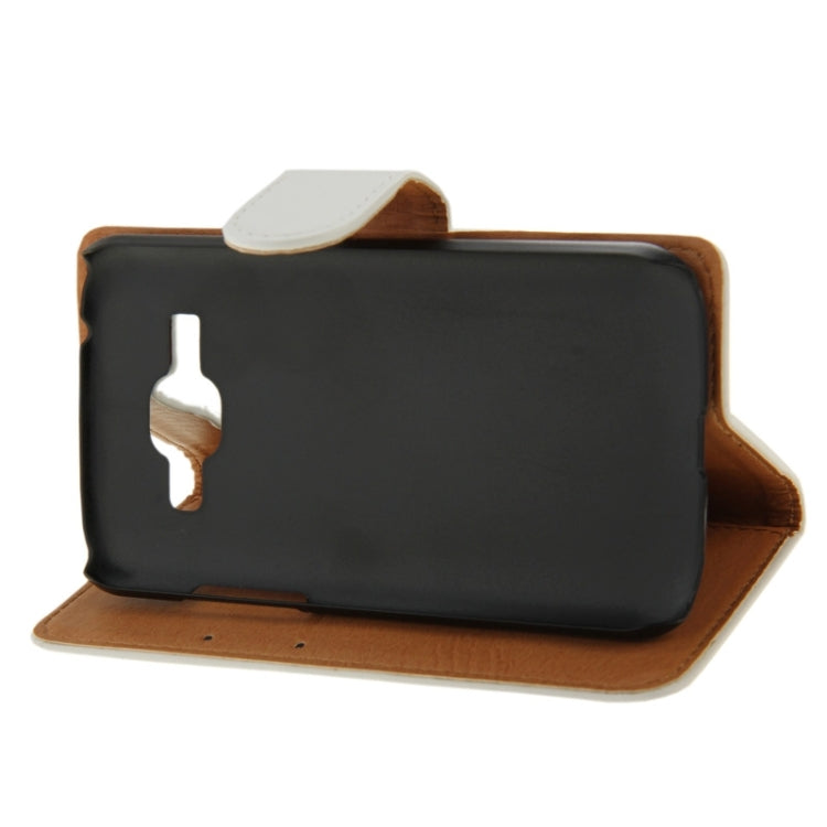 Crazy Horse Texture Leather Case with Holder & Card Slot & Wallet for Galaxy J1
