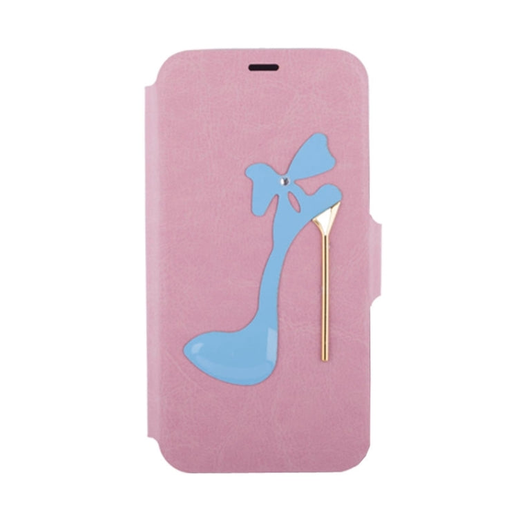 High-Heel Shoe Pattern Leather Case with Card Slots & Holder for Galaxy S6