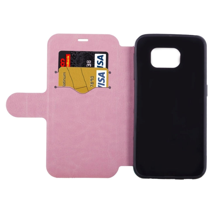 High-Heel Shoe Pattern Leather Case with Card Slots & Holder for Galaxy S6