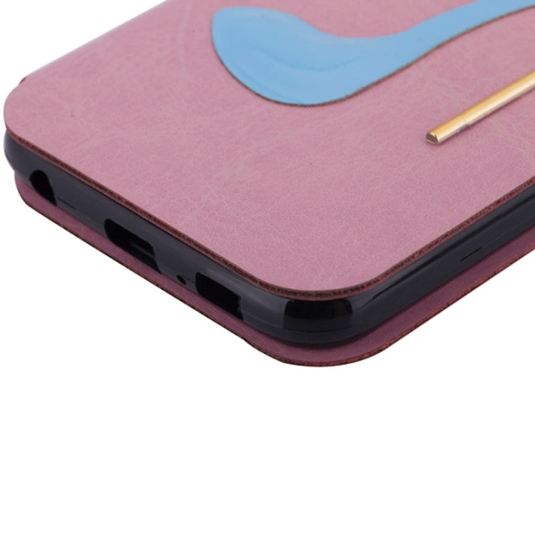 High-Heel Shoe Pattern Leather Case with Card Slots & Holder for Galaxy S6