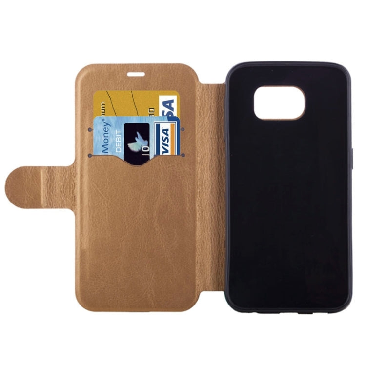 High-Heel Shoe Pattern Leather Case with Card Slots & Holder for Galaxy S6