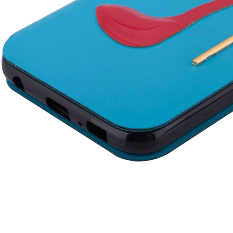 High-Heel Shoe Pattern Leather Case with Card Slots & Holder for Galaxy S6