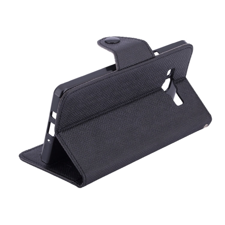 Cross Texture Horizontal Flip Leather Case with Holder & Card Slots for Galaxy A7 / A700F