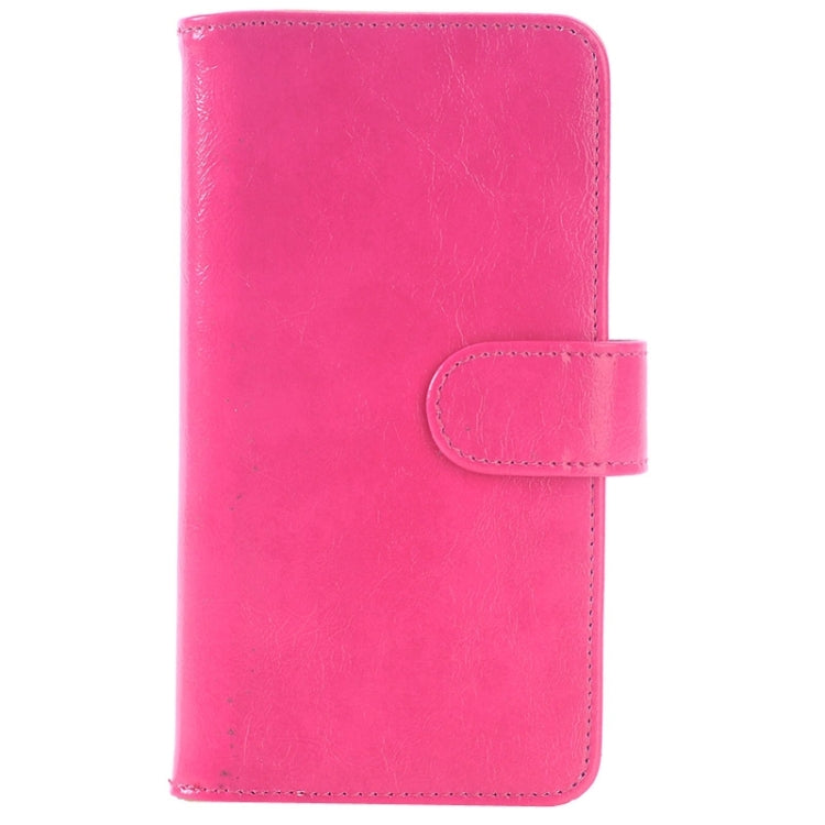 For Galaxy S6 Edge Oil Skin Texture Horizontal Flip Magnetic Buckle Leather Case with 3 Page Card Slots & Wallet & Holder
