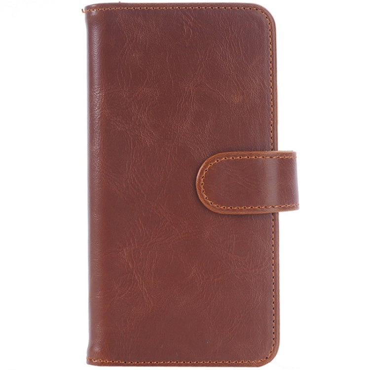 For Galaxy S6 Edge Oil Skin Texture Horizontal Flip Magnetic Buckle Leather Case with 3 Page Card Slots & Wallet & Holder
