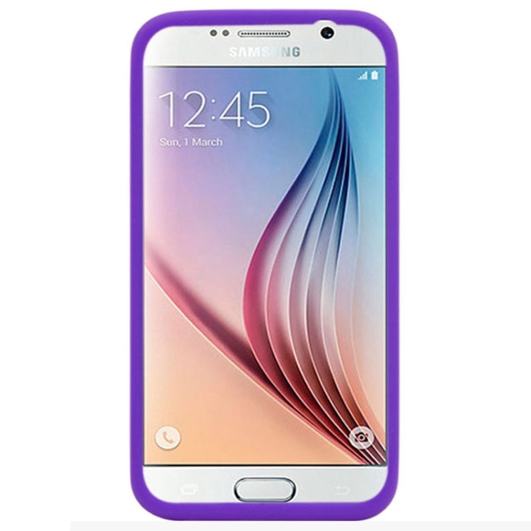 For Galaxy S6 / G920 Pure Color Silicone Protective Case