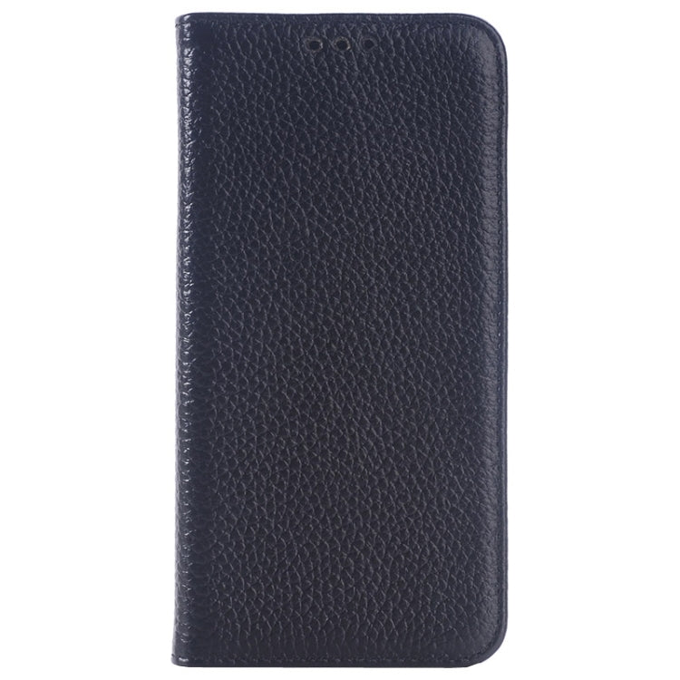 For Galaxy S6 Edge Litchi Texture Horizontal Flip Genuine Leather Case with Card Slots & Holder