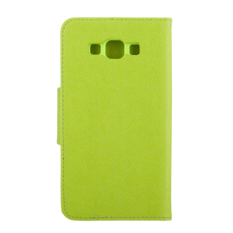 Cross Texture Horizontal Flip Leather Case with Holder & Card Slots for Galaxy E7