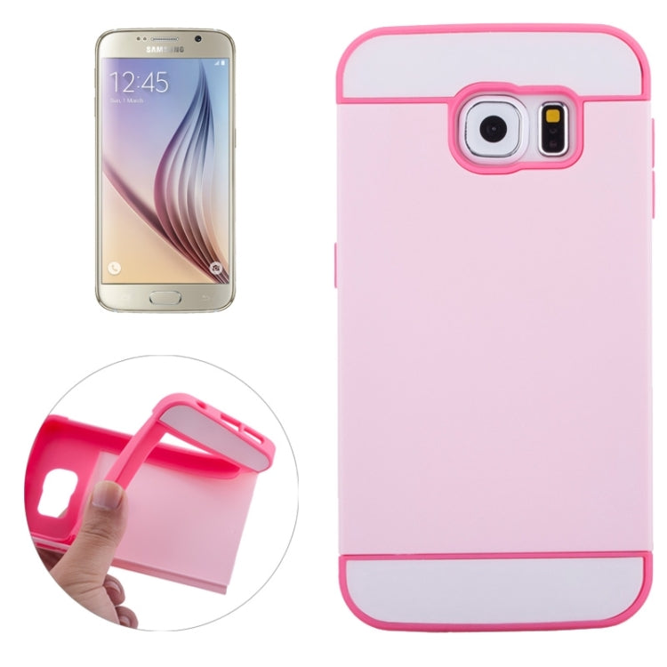 For Galaxy S6 2 in 1 Contrast Color Silicone & Plastic Case