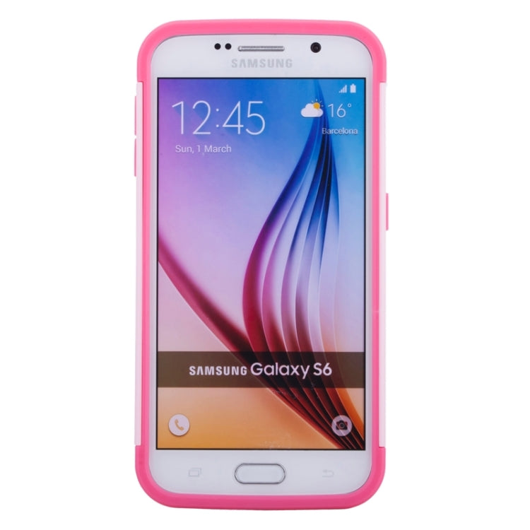 For Galaxy S6 2 in 1 Contrast Color Silicone & Plastic Case