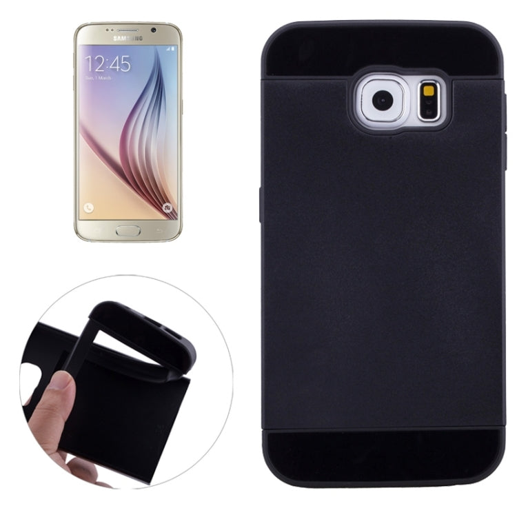 For Galaxy S6 2 in 1 Contrast Color Silicone & Plastic Case