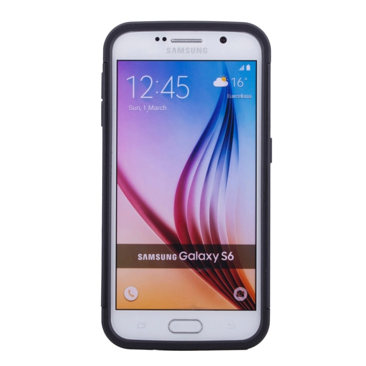 For Galaxy S6 2 in 1 Contrast Color Silicone & Plastic Case