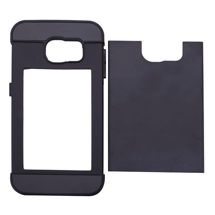 For Galaxy S6 2 in 1 Contrast Color Silicone & Plastic Case
