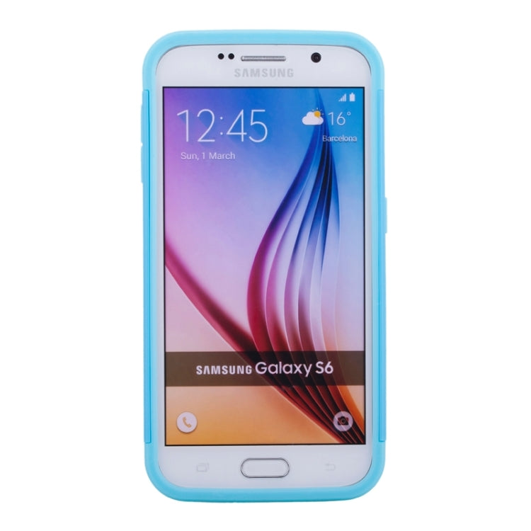 For Galaxy S6 2 in 1 Contrast Color Silicone & Plastic Case