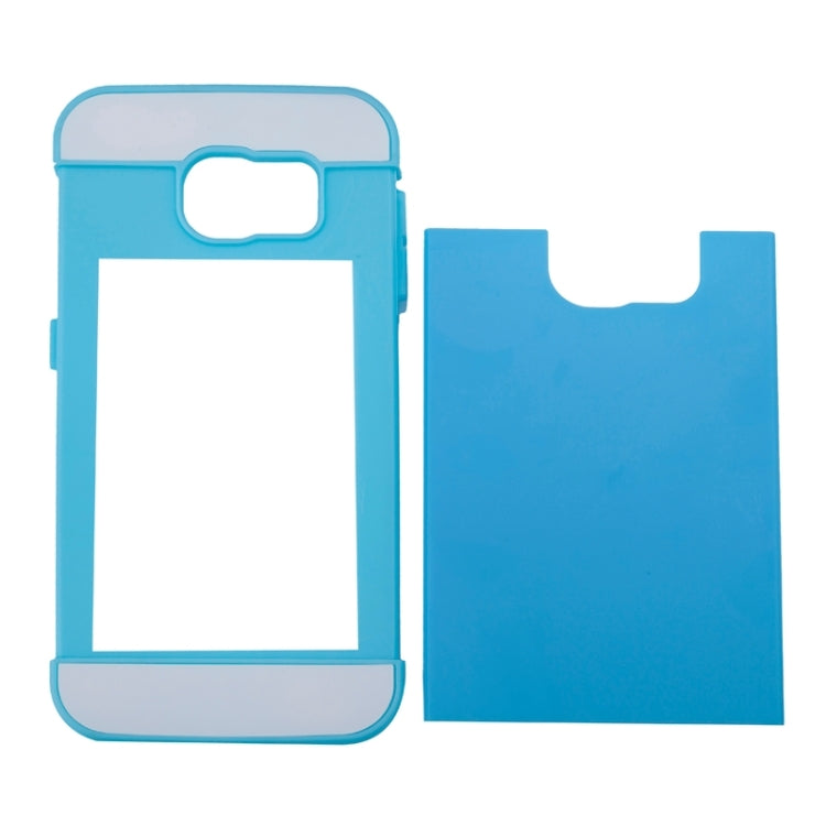 For Galaxy S6 2 in 1 Contrast Color Silicone & Plastic Case