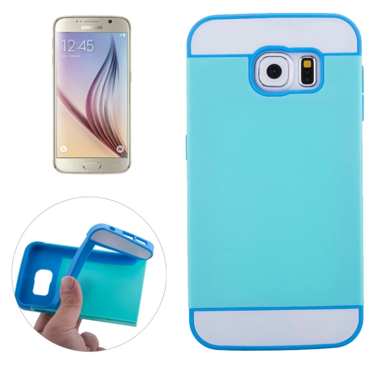 For Galaxy S6 2 in 1 Contrast Color Silicone & Plastic Case