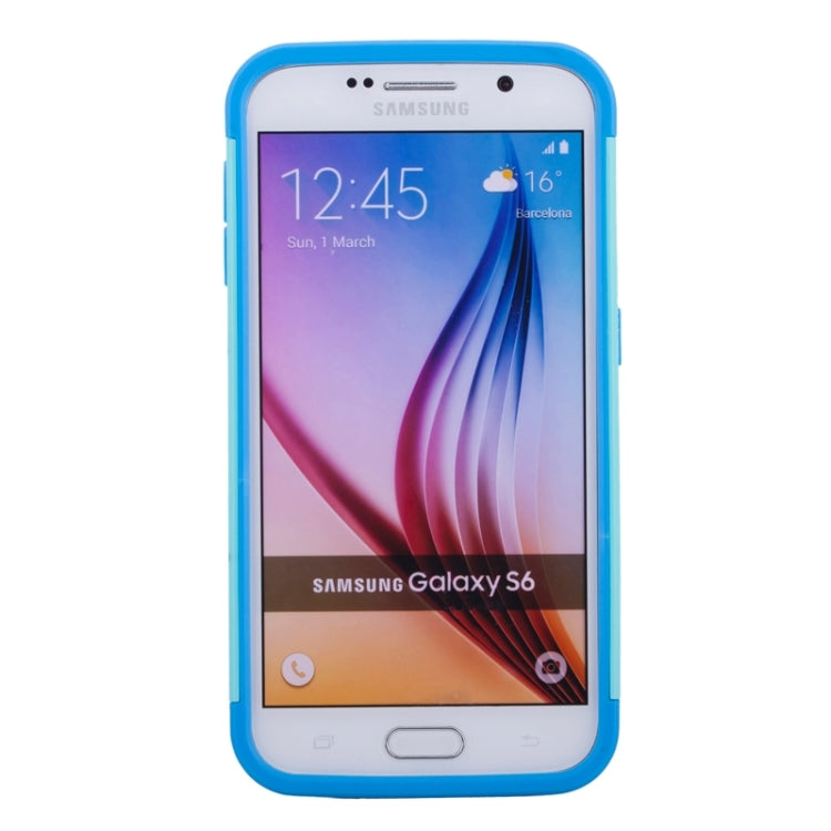 For Galaxy S6 2 in 1 Contrast Color Silicone & Plastic Case
