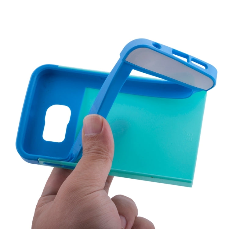 For Galaxy S6 2 in 1 Contrast Color Silicone & Plastic Case